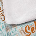 Coperta personalizzata con cappuccio con nuvola di parole colorate con nome Regalo di compleanno e anniversario per uomini donne bambini