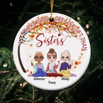 Personalisierte Es gibt kein größeres Geschenk als Schwestern keramischen Ornament mit Namen Weihnachtsgeschenk für sie