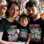 Personalizada Chilling with My Cool Bunny Camiseta de Pascua Sudadera Bebé Onesie Ropa para padres e hijos Regalo de Pascua para la familia