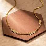 Personalized Multiple Kids Names Necklace Father's Day Anniversary Gift for Men