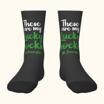 Gepersonaliseerde Four Leaf Clover These Are My Lucky Socks met Naam St. Patrick's Day Cadeau voor Kinderen