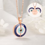 Personalisierte Guardian Evil Eye Halskette mit versteckten eingravierten Namen Geburtstag Muttertag Geschenk für Frauen