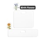 Personalised Watercolour Birth Flower Acrylic Badge Topper Creative ID Card Decoration Gift for Teacher Doctor Nurse