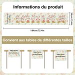 Chemin de Table de Cuisine Décoration de Table Personnalisée avec Nom et Lapin de Pâques Cadeau d'Anniversaire de Pâques pour la Famille