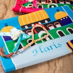 Personalized Mosque Kid Prayer Mat Tasbeeh Beads and Bear Charm Set with Name Muslim Sejadah Janamaz Islamic Eid ul-Fitr Gift for Children