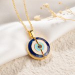 Personalisierte Guardian Evil Eye Halskette mit versteckten eingravierten Namen Geburtstag Muttertag Geschenk für Frauen