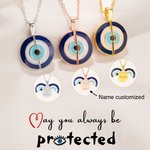 Personalisierte Guardian Evil Eye Halskette mit versteckten eingravierten Namen Geburtstag Muttertag Geschenk für Frauen