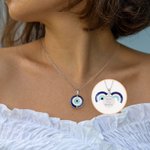 Personalisierte Guardian Evil Eye Halskette mit versteckten eingravierten Namen Geburtstag Muttertag Geschenk für Frauen