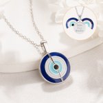Personalisierte Guardian Evil Eye Halskette mit versteckten eingravierten Namen Geburtstag Muttertag Geschenk für Frauen