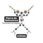 Bijoux pour Visage de Cheval Médiéval Bronze Antique Bandeau de Spectacle Personnalisé avec Pierre de Naissance et Initiale