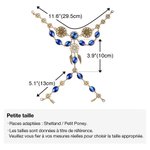 Bijoux pour Visage de Cheval Médiéval Bronze Antique Bandeau de Spectacle Personnalisé avec Pierre de Naissance et Initiale