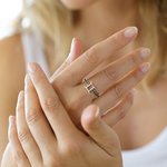 Personalized Birthstone Zodiac Sign Constellation Sterling Silver Ring Birthday Gift for Woman