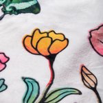 Personalized Birth Month Butterfly Blanket with Name Wildflower Garden Theme Home Decoration Mother's Day Birthday Gift Mom Grandma