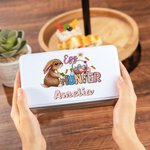 Personalizzato The Hunt Is On Easter Camouflage Bunny Scatola di biscotti in metallo alimentare con nome Regalo di Pasqua per bambini e famiglia