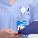 Personalized Birth Flower Bouquet Acrylic Badge Topper Creative ID Card Decoration Birthday Gift for Teacher Nurse