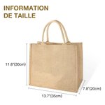 Sac en Toile de Jute Motif Lapin Style Pâques Sac Personnalisé avec Nom Cadeau Anniversaire Pâques pour Enfant