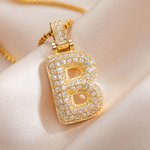 Personligt bubbelballonghalsband inlagt med kubiska zirkonbokstäver Jubileum Mors dag Smycken Present för kvinnor