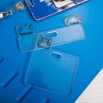 Gepersonaliseerde Kat Hond Paard Oren Lijn Acryl Badge Topper met Naam Creatieve ID-kaart Decoratie Dank u Gift voor Medische Werker Pet Lover