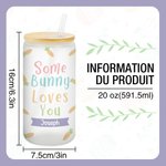 Verre Givré à Mtifs Carottes Bouteille Personnalisée avec Nom Cadeau d'Anniversaire de Pâques pour les Enfants et la Famille