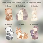 Personalised Happy First Mother's Day 11oz Ceramic Coffee Mug and Coaster Set with Animals Hug Design Mother's Day Gift for Grandma Mom