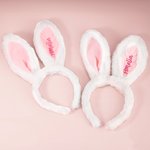 Personalisierte niedlichen Hasenohren Plüsch Stirnband mit Stickerei Name weiches Haar Zubehör Ostern Party Geschenk für Familie Kinder