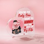 Personalizada You're the Only One Placa acrílica con nombres Decoración romántica para el hogar Aniversario San Valentín Regalo para pareja