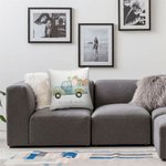 Housse d'Oreiller à Motif Camion avec Œufs de Pâques Coussin Personnalisé avec Texte Cadeau de Pâques pour Enfant et Famille