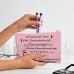 Sac Cosmétique Personnalisé avec Nom Trousse de Maquillage pour Voyage Cadeau Anniversaire Graduation pour Fille