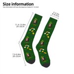 Chaussettes Courtes de Trèfle Chaussettes à Genoux Personnalisées avec Photo et Nom Cadeau d'Anniversaire de St. Patrick pour Famille Ami