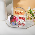 Personalizada You're the Only One Placa acrílica con nombres Decoración romántica para el hogar Aniversario San Valentín Regalo para pareja