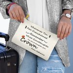 Sac Cosmétique Personnalisé avec Nom Trousse de Maquillage pour Voyage Cadeau Anniversaire Graduation pour Fille