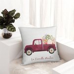 Housse d'Oreiller à Motif Camion avec Œufs de Pâques Coussin Personnalisé avec Texte Cadeau de Pâques pour Enfant et Famille