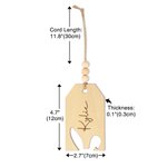 Personalized Hollow Bunny Egg Wooden Easter Basket Tag with Engraved Name and Beads Rustic Spring Home Decoration Holiday Gift for Kids