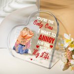 Personalizada You're the Only One Placa acrílica con nombres Decoración romántica para el hogar Aniversario San Valentín Regalo para pareja