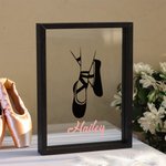 Personalisierte Ballerina Silhouette Glas Fotorahmen mit Namen Tanz Recital Geburtstag Geschenk für sie