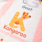 Gepersonaliseerde Zoo Alfabet Verlichting Onderwijs Fleece Zachte Deken met Naam Cadeau voor Baby Kind