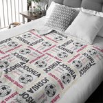 Personalized Name Soccer Soft Fleece Blanket for World Cup Team Gift for Sports Lover