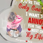 Personalizada You're the Only One Placa acrílica con nombres Decoración romántica para el hogar Aniversario San Valentín Regalo para pareja