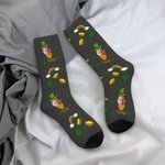 Chaussettes Courtes de Trèfle Chaussettes à Genoux Personnalisées avec Photo et Nom Cadeau d'Anniversaire de St. Patrick pour Famille Ami