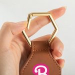 Clip en Cuir Personnalisé avec Nom de Style Poupée Rose Pince de Chapeau Accessoire de Voyage Cadeau pour Femme