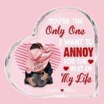 Personalizada You're the Only One Placa acrílica con nombres Decoración romántica para el hogar Aniversario San Valentín Regalo para pareja