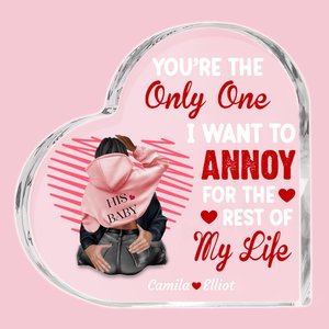 Personalized You’re the Only One Heart  Acrylic Plaque with Names Romantic Home Decoration Anniversary Valentine's Day Gift for Couple