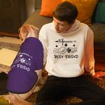 Sweat à Capuche Personnalisé avec Prénoms de l'Animal de Campagnie et Son Propriétaire Cadeau pour Amoureux d'Animal de Compagnie