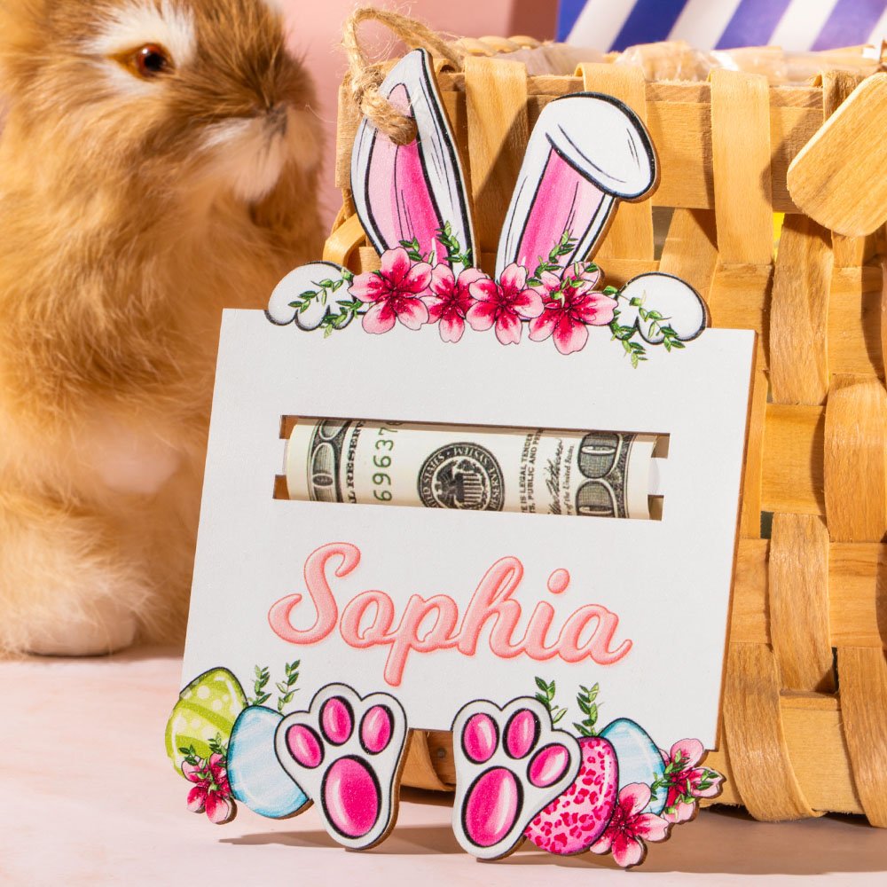 Confezione Regalo Pasquale Con Provetta Per Denaro – Kit In Legno Con Coniglio, Cuore E Corda, Regalo Creativo Per Soldi