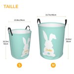 Panier de Rangement Personnalisé avec Nom pour les Jouets les Livres et les Petits Objets Cadeau de Pâques pour les Enfants Famille