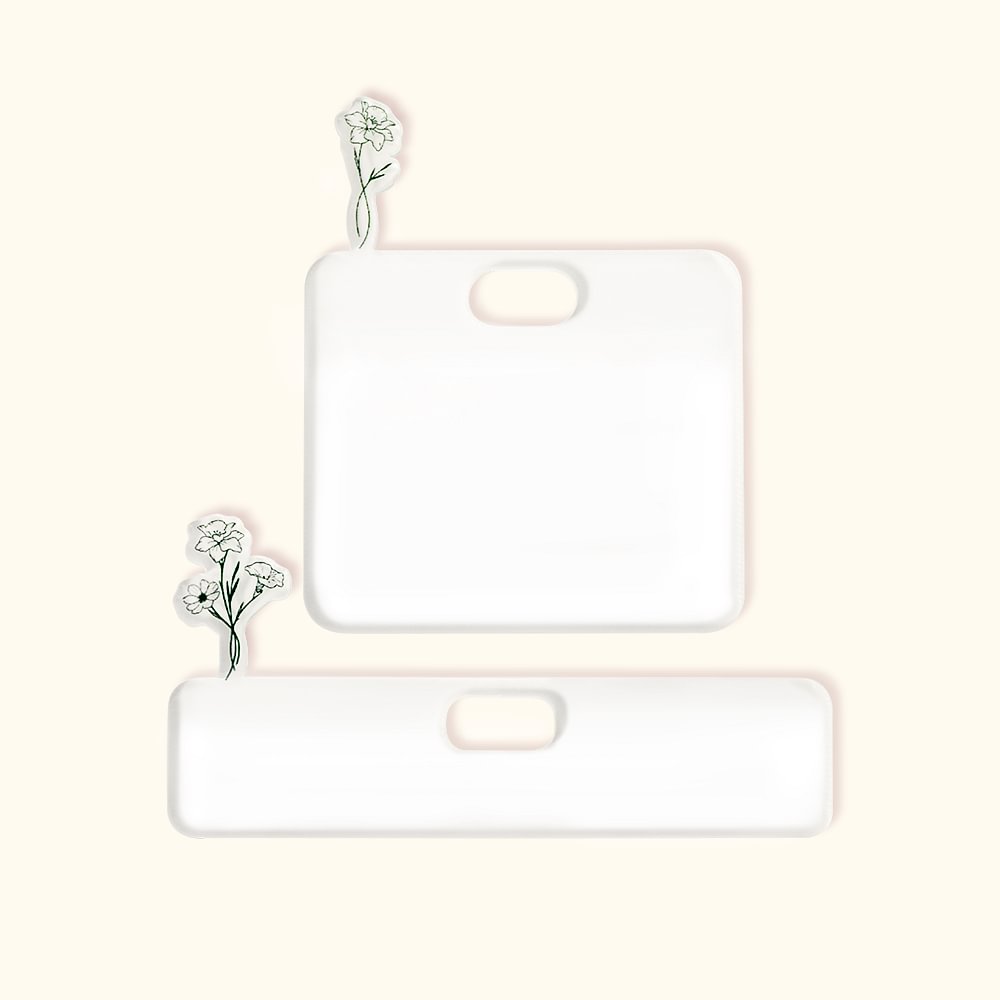 Décor de Badge en Acrylique Accessoire Personnalisé avec Fleur de Naissance pour Carte d'Identité Cadeau Anniversaire pour Enseignant Infirmier