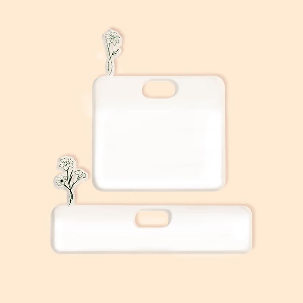 Décor de Badge en Acrylique Accessoire Personnalisé avec Fleur de Naissance pour Carte d'Identité Cadeau Anniversaire pour Enseignant Infirmier