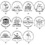 Personalisierter Name Prägestempel mit AUS DER BIBLIOTHEK VON EX LIBRIS Buchpräger Weihnachten Geburtstag Geschenk für Buchliebhaber Buchclub
