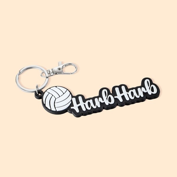 Porte-clés Personnalisé avec Nom Accessoire de Sport en 3D Volley-ball Multicolore Cadeau pour Entraîneur Joueur