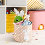 Adorabile cestino pasquale personalizzato con orecchio lungo coniglietto Organizzatore di giocattoli con nome ricamato Uova di Pasqua a caccia di rega